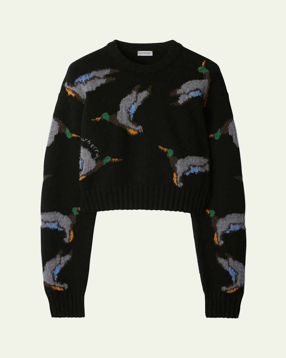 Intarsia Duck Wool Sweater